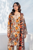 3PC KARANDI PRINTED SHIRT WITH KARANDI PRINTED DUAPTTA AND TROUSER - 1702