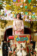 Lawn-3PC Chikankari Embroidered Shirt With Digital Printed Jacquard Dupatta-5245