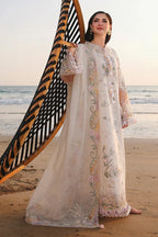 Lawn-3PC Chikankari Embroidered Shirt With Khadi Net Embroidered Dupatta-5229