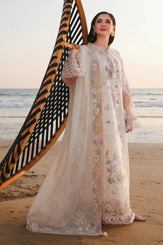 Lawn-3PC Chikankari Embroidered Shirt With Khadi Net Embroidered Dupatta-5229