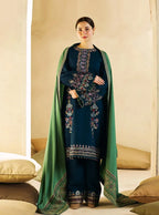 Lawn 3PC Embroidered with Cotton Net Viscose Embroidered Dupatta-5175