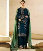Lawn 3PC Embroidered with Cotton Net Viscose Embroidered Dupatta-5175
