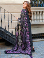 Lawn-3PC Chikankari Embroidered With Digital Printed Jacquard Dupatta-5240