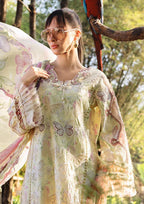 Lawn-3PC Chikankari Embroidered Shirt With Digital Printed Chiffon Dupatta-4022