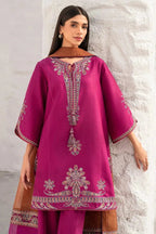 Dhanak-3PC Embroidered Shirt with Digital Printed Wool Shawl -3371