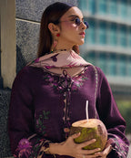 Lawn-3PC Embroidered with Digital Printed Jacquard Dupatta-5021