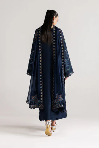 Dhanak-3PC Embroidered Shirt with Dhanak Embroidered Dupatta - 6361