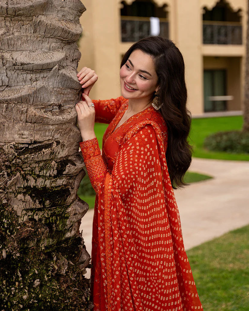 Lawn-3PC Sequence Embroidered With Digital Printed Jacquard Dupatta-5301