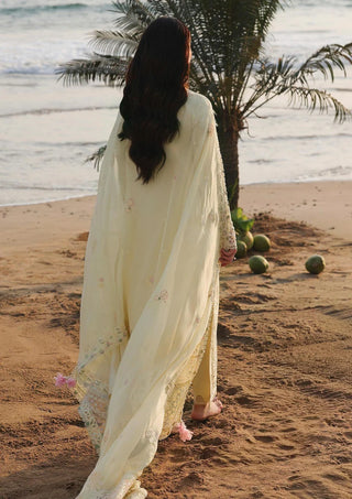 Lawn-3PC Embroidered Shirt with Organza Embroidered Dupatta - 5213