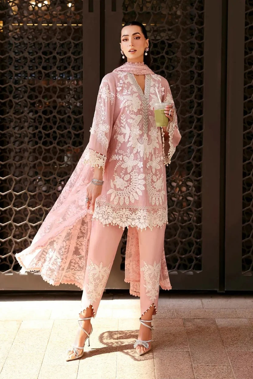 Lawn-3PC Embroidered With Chiffon Digital Printed Dupatta - 5277