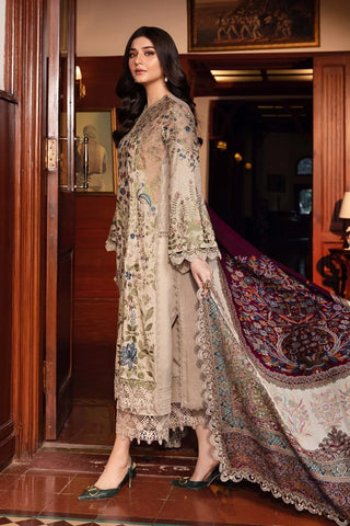 Dhanak-3PC Sequence Embroidered Shirt with Digital Printed Shawl - 3391
