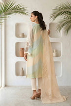 Lawn-3PC Chikankari Embroidered Shirt With Silk Printed Dupatta-5272