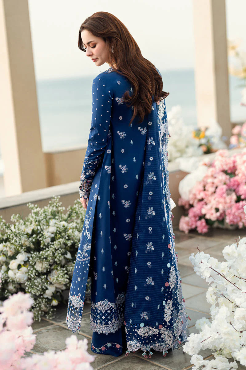 Lawn-3PC Embroidered Shirt With Khadi Net Embroidered Dupatta-5403