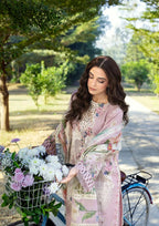 Lawn-3PC Chikankari Embroidered Shirt With Embroidered Jacquard Dupatta-5262