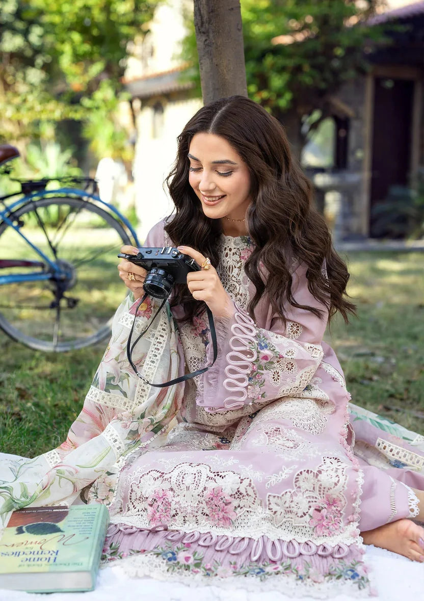 Lawn-3PC Chikankari Embroidered Shirt With Embroidered Jacquard Dupatta-5262