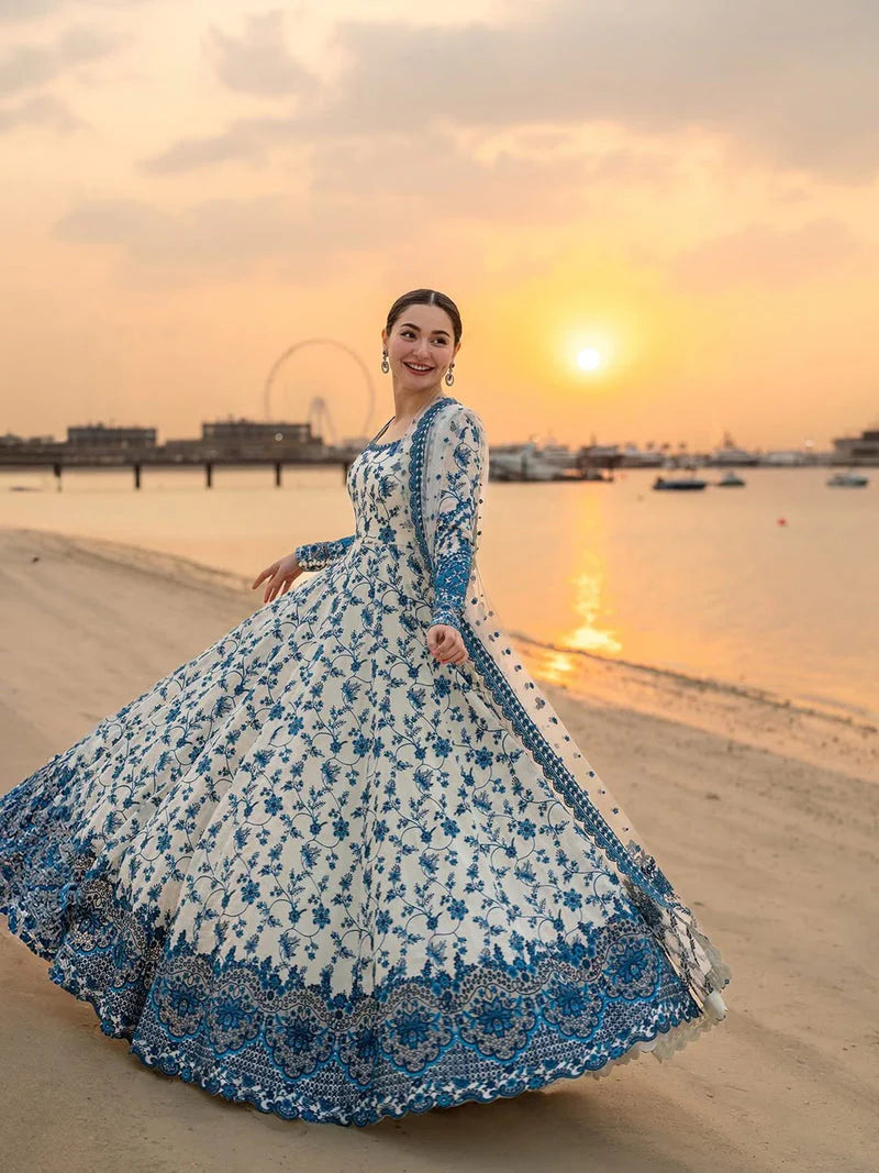 Lawn-3PC Embroidered Shirt With Khadi Net Embroidered Dupatta-5276