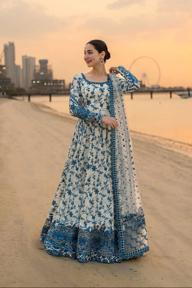 Lawn-3PC Embroidered Shirt With Khadi Net Embroidered Dupatta-5276