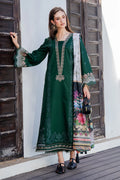 Lawn-3PC Chikankari Embroidered Shirt With Digital Printed Jacquard Dupatta-5338