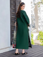 Lawn-3PC Chikankari Embroidered Shirt With Digital Printed Jacquard Dupatta-5338
