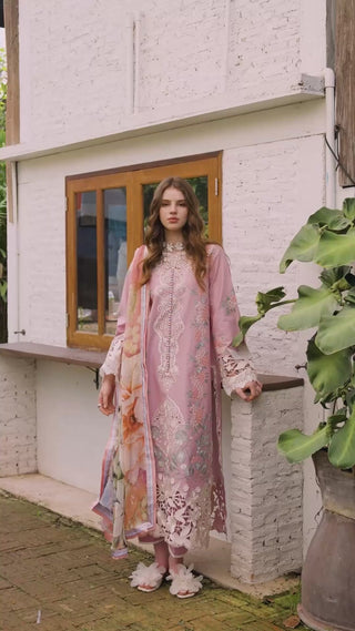 Dhanak-3PC Embroidered Shirt with Digital Printed Wool Shawl - 6384