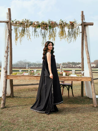 Lawn-3PC Chikankari Embroidered With Khadi Net Embroidered Dupatta-5280