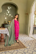 Dhanak 3PC Embroidered Shirt with Dhanak embroidered dupatta-619