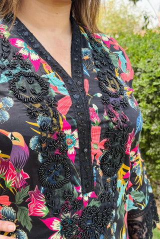 3PC KARANDI PRINTED SHIRT WITH KARANDI PRINTED DUAPTTA AND TROUSER -1707