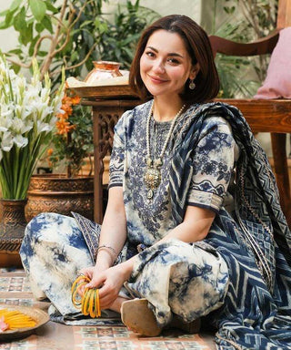 KHADDAR-3PC WITH KHADDAR PRINTED SHIRT & TROUSER-924