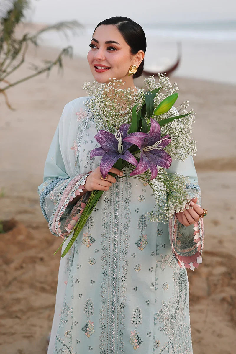 Lawn-3PC Embroidered Shirt With Khadi Net Embroidered Dupatta-5220
