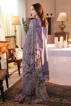 Lawn-3PC Chikankari Embroidered With Digital Printed Jacquard Dupatta-5189