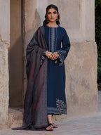 Lawn-3PC Embroidered Shirt With Digital Printed Jauqard Dupatta-5054