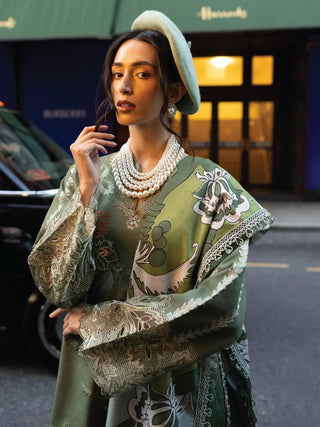 Dhanak 3PC Embroidered With Digital Printed Wool Shawl-103