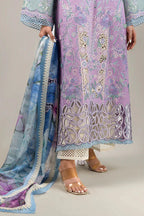 Lawn-3PC Embroidered Shirt with Digital Printed Jacquard Dupatta-1431