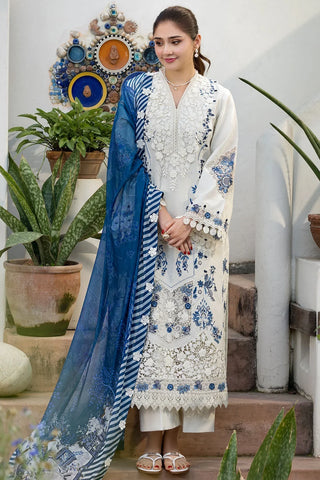 Dhanak-3PC Embroidered Shirt with Digital Printed Shawl- 6419
