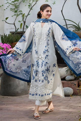 Dhanak-3PC Embroidered Shirt with Digital Printed Shawl- 6419