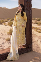 Lawn-3PC Chikankari Embroidered Shirt With Khadi Net Embroidered Dupatta-5318