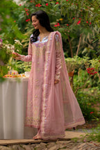 Lawn-3PC Sequence Embroidered Shirt With Khadi Net Embroidered Dupatta-5345
