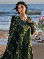Lawn-3PC Chikankari Embroidered Shirt With Khadi Net Embroidered Dupatta-5377