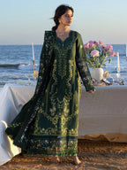 Lawn-3PC Chikankari Embroidered Shirt With Khadi Net Embroidered Dupatta-5377