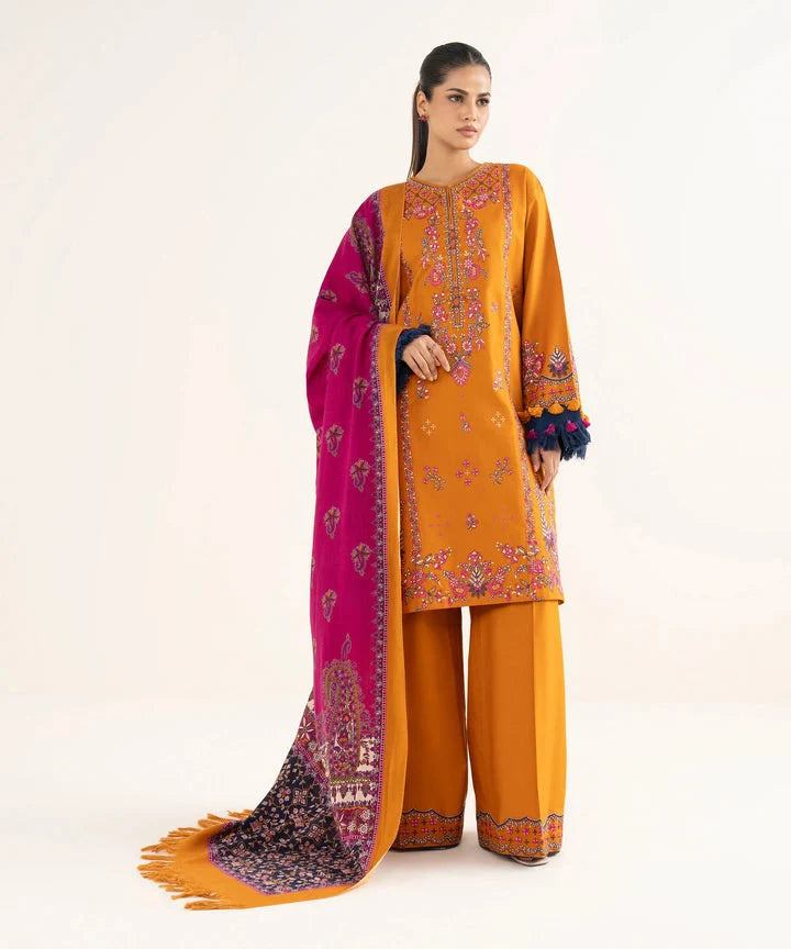 Lawn-3PC Embroidered with Digital Printed Jacquard Dupatta-5126
