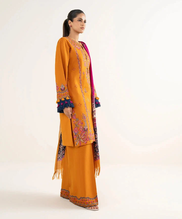 Lawn-3PC Embroidered with Digital Printed Jacquard Dupatta-5126