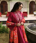 Lawn-3PC Embroidered With Digital Printed Jacquard Dupatta-5094