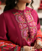 Lawn-3PC Embroidered With Digital Printed Jacquard Dupatta-5094