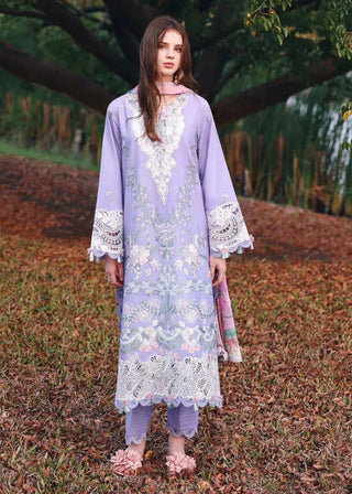 Dhanak-3PC Embroidered Shirt with Digital Printed Wool Shawl - 6406