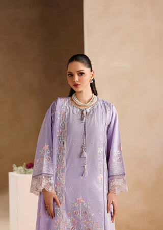 Dhanak-3PC Embroidered Shirt with Chiffon Embroidered Dupatta - 6407