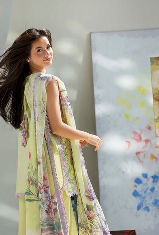 Dhanak-3PC Embroidered Shirt with Digital Printed Wool Shawl - 6253