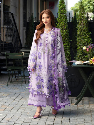 Dhanak-3PC Embroidered Shirt with Digital Printed Wool Shawl - 6246