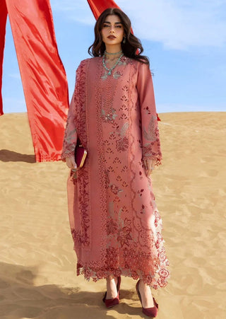 Dhanak-3PC Embroidered Shirt with Digital Printed Wool Shawl - 6364