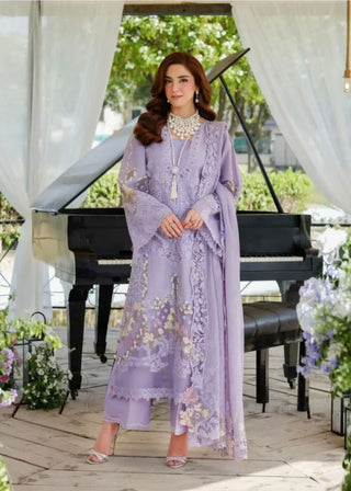 Dhanak-3PC Embroidered Shirt with Khadi Net Embroidered Dupatta - 6225