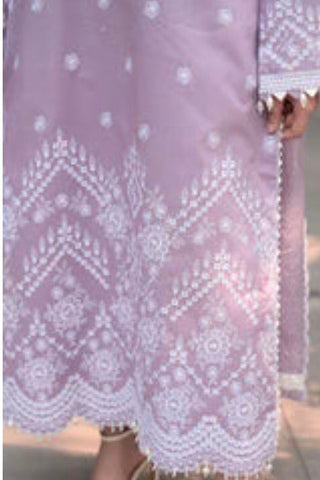 Lawn-3PC Embroidered Shirt with Chiffon Embroidered Dupatta-5136